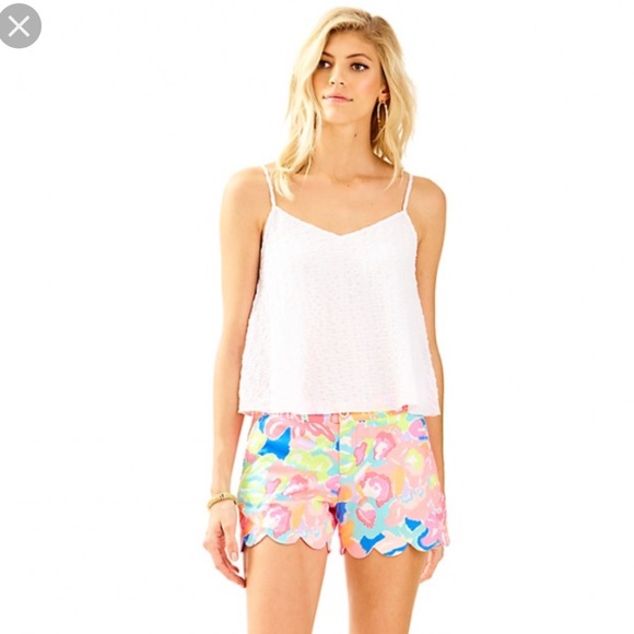 Lilly Pulitzer Tops - NWT Lilly Pulitzer Aletta top, crop, white, large